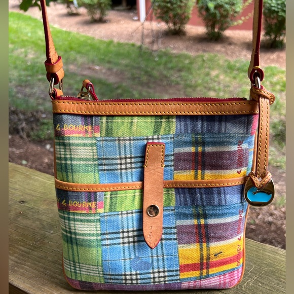 Dooney & Bourke Handbags - Dooney&Bourke letter carrier crossbody madras picnic plaid ant print preppy